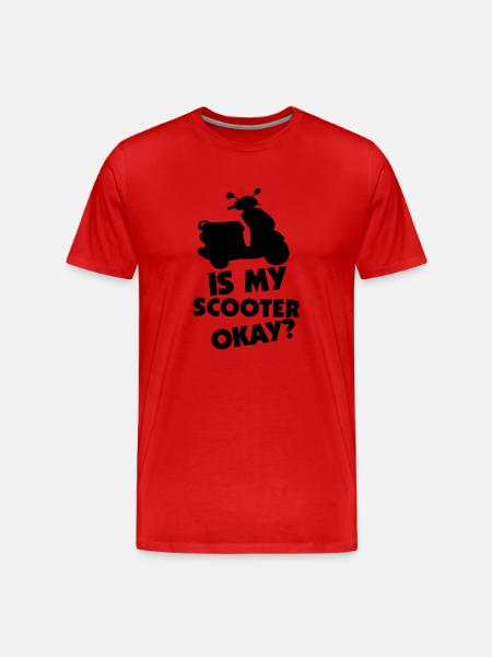 E-Scooter Roller Scooter - Männer Premium Bio T-Shirt - Rot