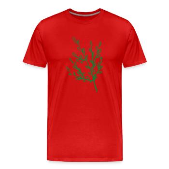 Flower Blume Pflanze - Männer Premium Bio T-Shirt - Rot - Vorne - Damien (186cm)