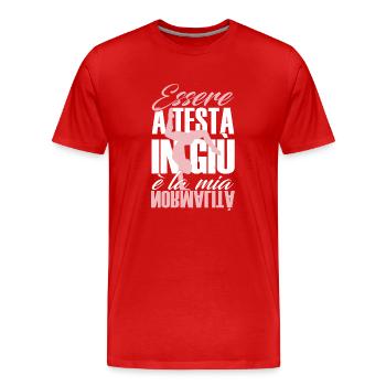 Turnerin Rhythmische Sportgymnastik Kunstturnen - Männer Premium Bio T-Shirt - Rot - Vorne - Damien (186cm)