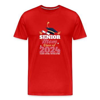 Proud Mother Of A Senior Mom Class of 2024 Funny - Männer Premium Bio T-Shirt - Rot - Vorne - Damien (186cm)