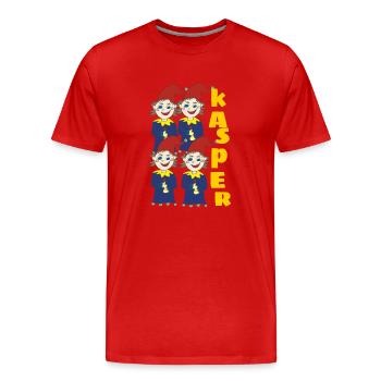 kasper 4 - Männer Premium Bio T-Shirt - Rot - Vorne - Damien (186cm)