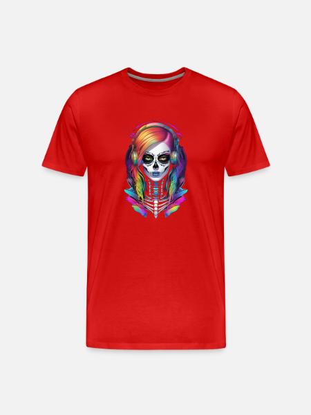 Halloween - Rock & Rainbow - Men's Premium Organic T-Shirt - red
