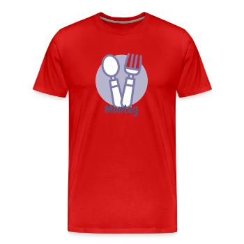 Monday - Men's Premium Organic T-Shirt - red - Front - Damien (186cm)