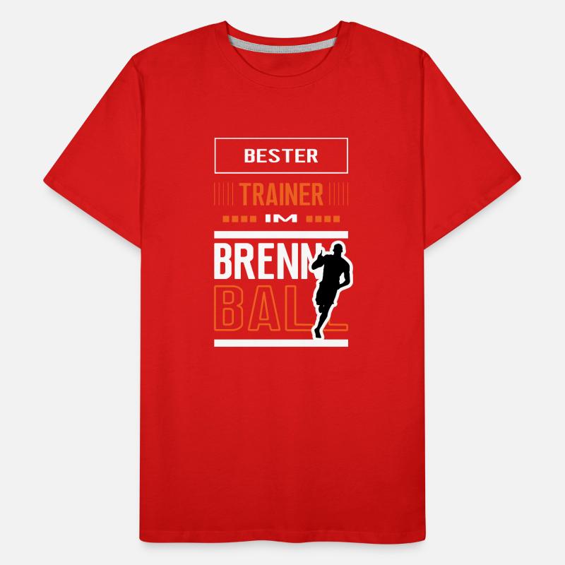 Bester Brennball Trainer Brennballtrainer Training Männer Premium Bio T-Shirt