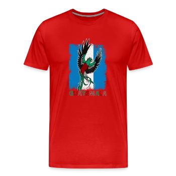 Guatemaltekisch Vogel Paradiesvogel Quetzal - Männer Premium Bio T-Shirt - Rot - Vorne - Damien (186cm)