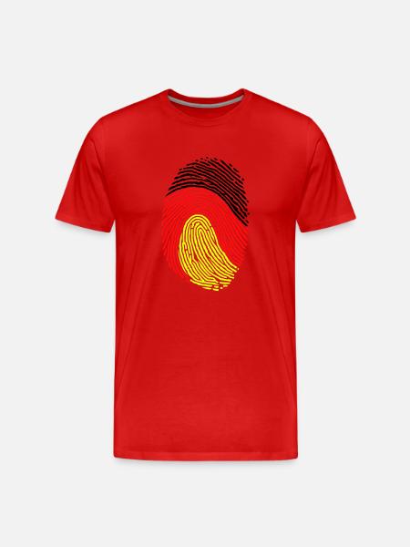 Deutsche ID - Männer Premium Bio T-Shirt - Rot