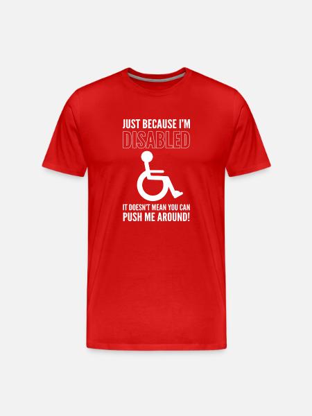 Wheelchair - Men's Premium Organic T-Shirt - red