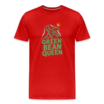 Grüne Bohnen - Männer Premium Bio T-Shirt - Rot - Vorne - Damien (186cm)