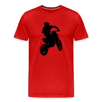 motocross racer - Männer Premium Bio T-Shirt - Rot - Vorne - Damien (186cm)