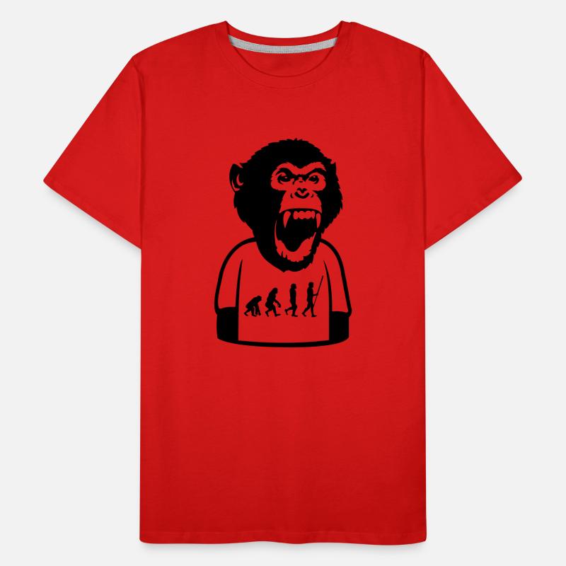 Affe Evolution Männer Premium Bio T-Shirt