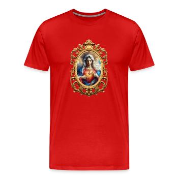 Stechpalme Maria Maria Madonna Mariana Jungfrau Maria Heilig - Männer Premium Bio T-Shirt - Rot - Vorne - Damien (186cm)