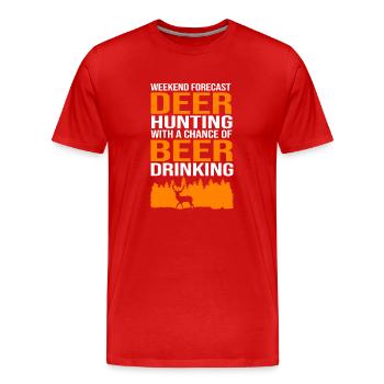 Jäger Jagen - Männer Premium Bio T-Shirt - Rot - Vorne - Damien (186cm)