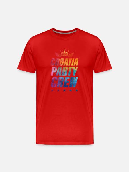 Croatia Party Crew - Men's Premium Organic T-Shirt - red