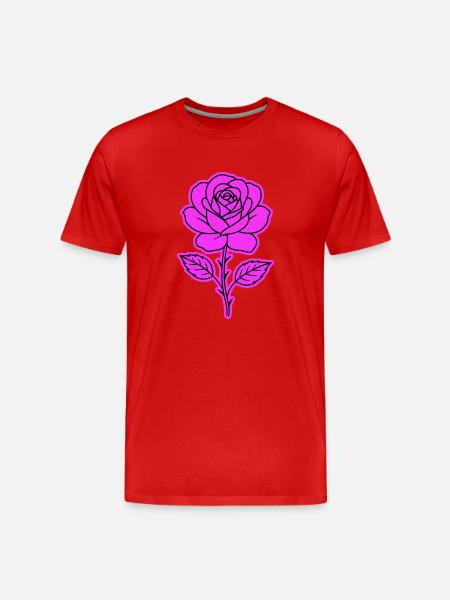 Rose Contour - Men's Premium Organic T-Shirt - red