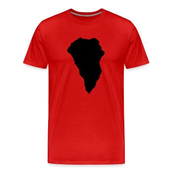 La Palma - T-shirt bio Premium Homme - rouge - Devant - Damien (186cm)