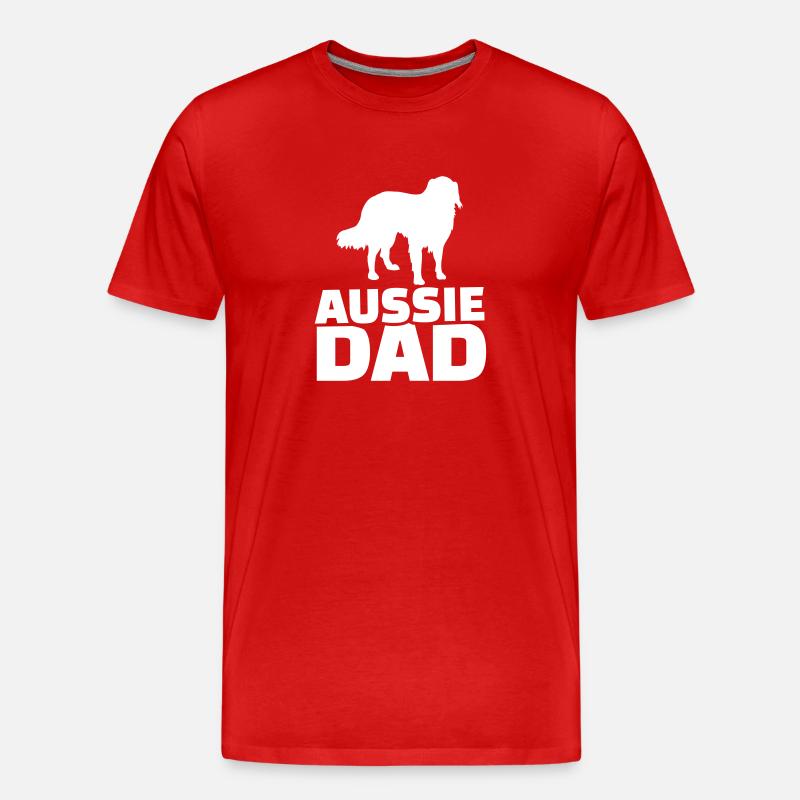 Aussie - Männer Premium Bio T-Shirt - Rot