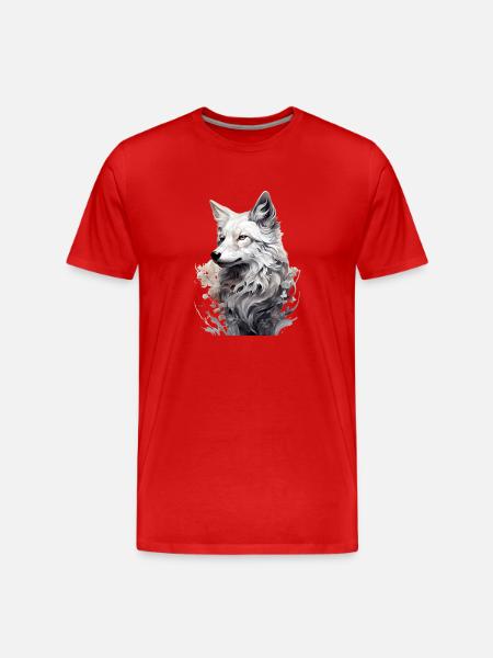 Polar fox - Men's Premium Organic T-Shirt - red