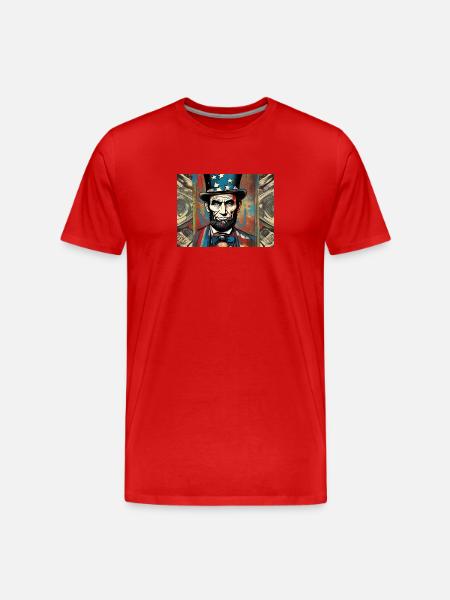 PRESIDENT LINCOLN - Men's Premium Organic T-Shirt - red