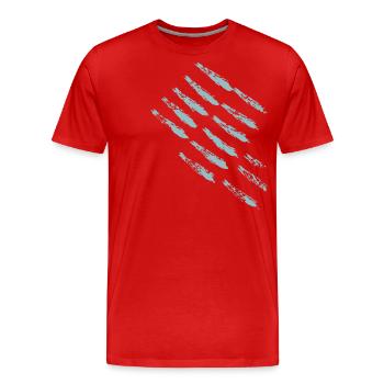 Pattern Texture / Background - ABSTRACT - Men's Premium Organic T-Shirt - red - Front - Damien (186cm)