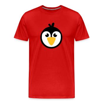 Manchot - T-shirt bio Premium Homme - rouge - Devant - Damien (186cm)