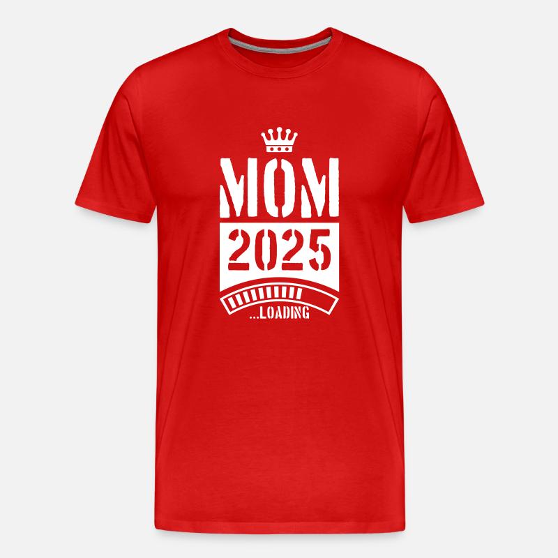 Mama 2025 Loading Mom - Männer Premium Bio T-Shirt - Rot