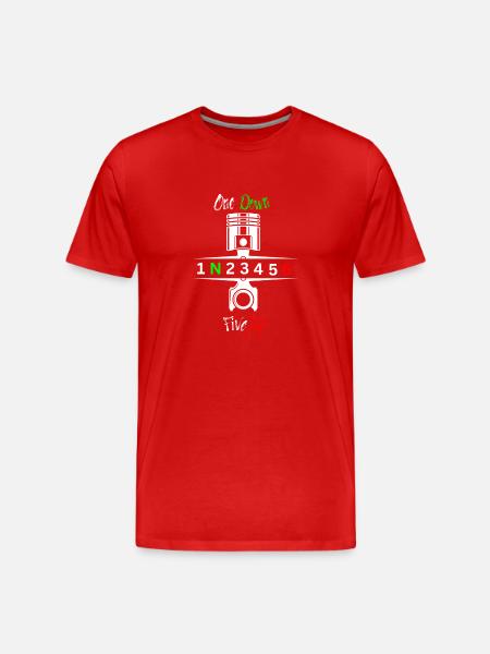 Motorrad Gänge Schaltung 1N23456 - Männer Premium Bio T-Shirt - Rot
