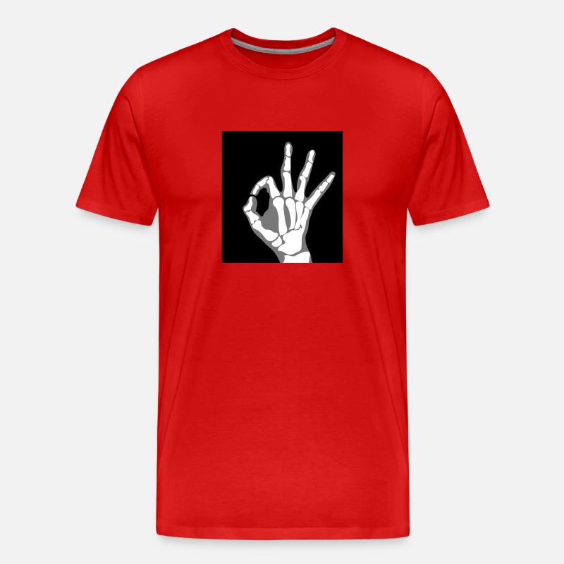 Okay X-Ray (Vector) - Männer Premium Bio T-Shirt - Rot