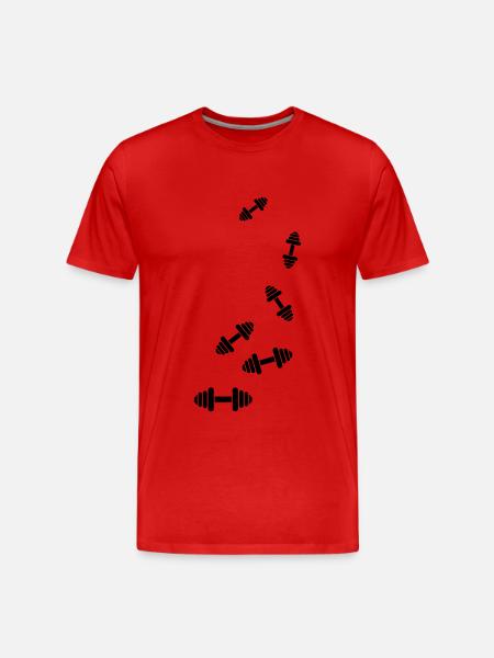 Dumbbell weights icon - Men's Premium Organic T-Shirt - red