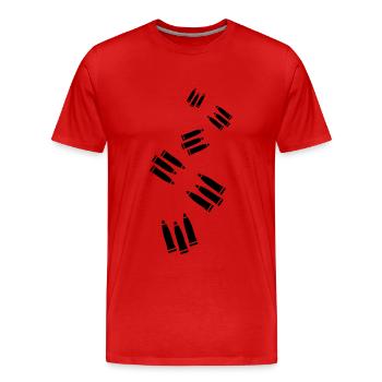 Patrone Icon symbol - Männer Premium Bio T-Shirt - Rot - Vorne - Damien (186cm)