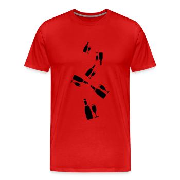 Symbole du vin rouge - T-shirt bio Premium Homme - rouge - Devant - Damien (186cm)