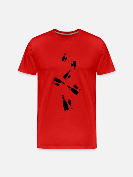 Red Wine Symbol - Men's Premium Organic T-Shirt - red