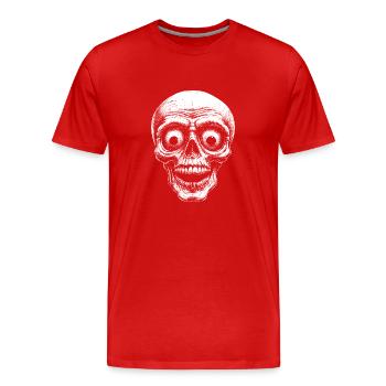 Funny Skull - Men's Premium Organic T-Shirt - red - Front - Damien (186cm)