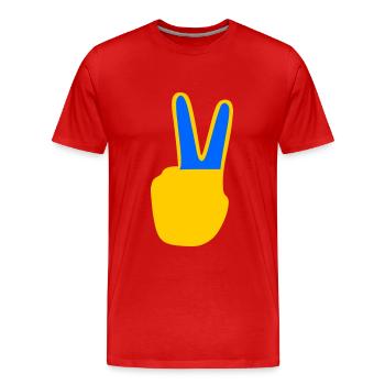 Ukraine - Men's Premium Organic T-Shirt - red - Front - Damien (186cm)