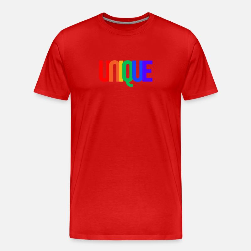 UNIQUE (Regenbogen) - Männer Premium Bio T-Shirt - undefined