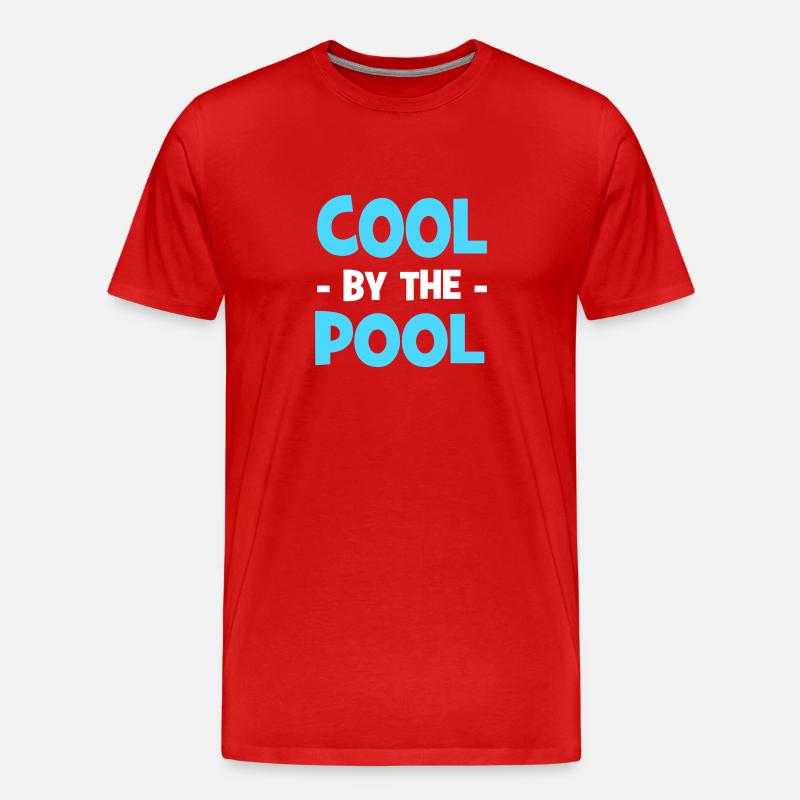 cool by the pool - Männer Premium Bio T-Shirt - Rot