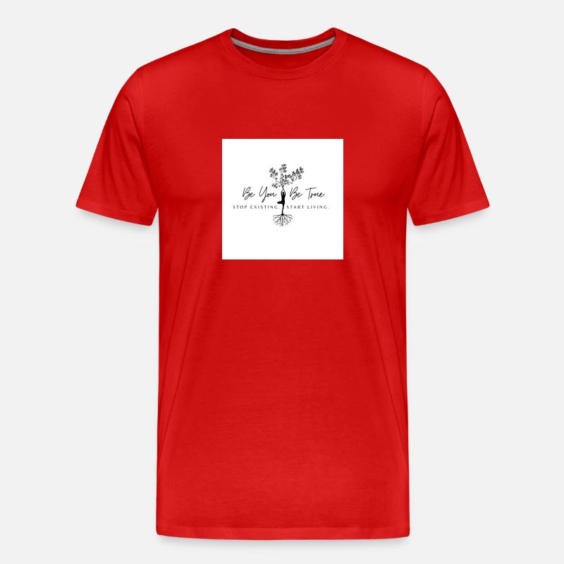 Be You. Be True. - Männer Premium Bio T-Shirt - Rot