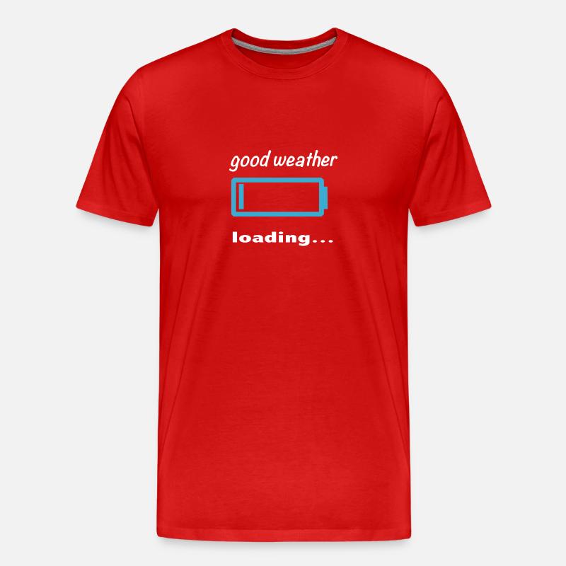good weather loading... - Männer Premium Bio T-Shirt - Rot