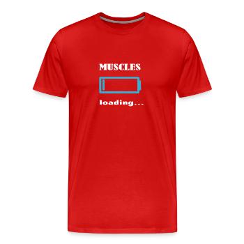 Sollicitation musculaire... - T-shirt bio Premium Homme - rouge - Devant - Damien (186cm)