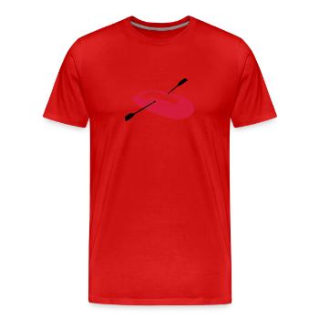 Rubber dinghy - V2 - Men's Premium Organic T-Shirt - red - Front - Damien (186cm)