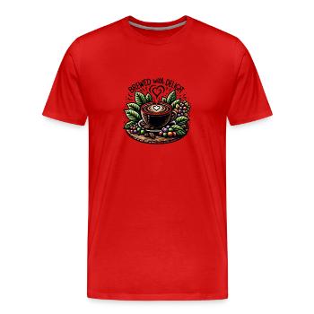 Brassée avec délice - T-shirt bio Premium Homme - rouge - Devant - Damien (186cm)