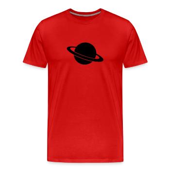 planete - T-shirt bio Premium Homme - rouge - Devant - Damien (186cm)