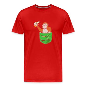 Orang-outan - T-shirt bio Premium Homme - rouge - Devant - Damien (186cm)