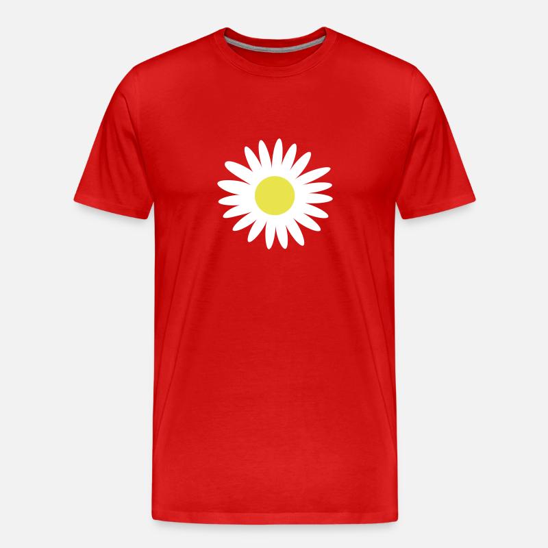 Gänseblümchen - Männer Premium Bio T-Shirt - Rot
