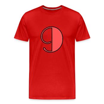 9 YEARS. 9th ANNIVERSARY. BIRTHDAY 9 YEARS. 9 - Men's Premium Organic T-Shirt - red - Front - Damien (186cm)