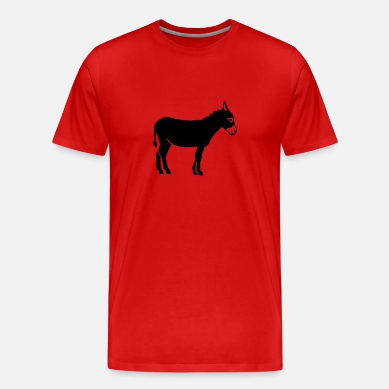 Esel - Männer Premium Bio T-Shirt - Rot