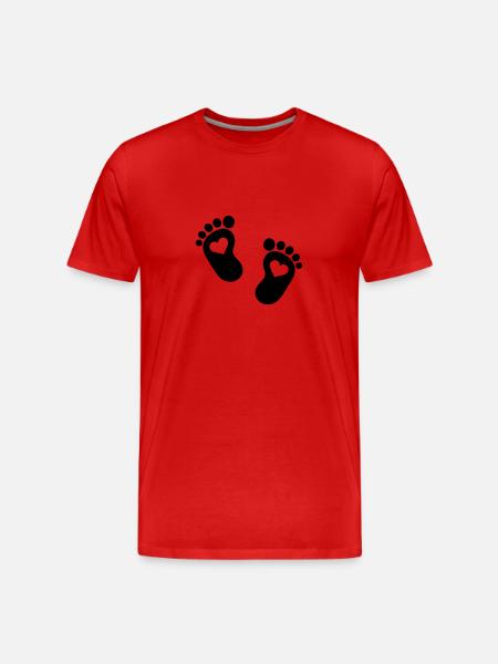 Bébé Pieds - T-shirt bio Premium Homme - rouge