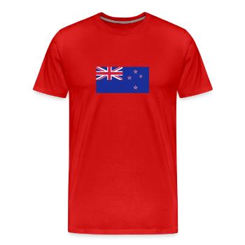 Nouvelle-Zélande - T-shirt bio Premium Homme - rouge - Devant - Damien (186cm)