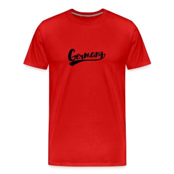Allemagne - logo Allemagne - T-shirt bio Premium Homme - rouge - Devant - Damien (186cm)