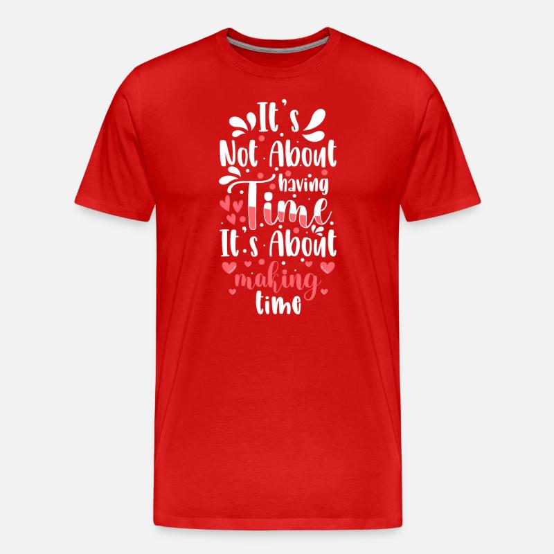 Uhr Zeichen Modern - Männer Premium Bio T-Shirt - Rot