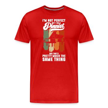 Musicien Compositeur Musique classique - T-shirt bio Premium Homme - rouge - Devant - Damien (186cm)